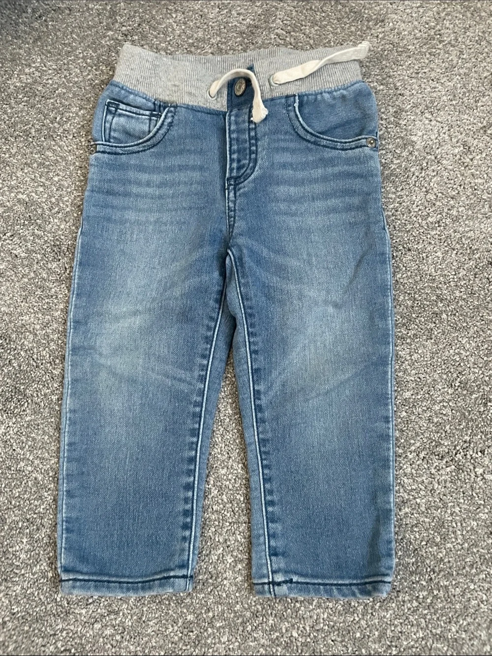 Gap toddler Blue Denim Jogger Pants with Elastic Waist